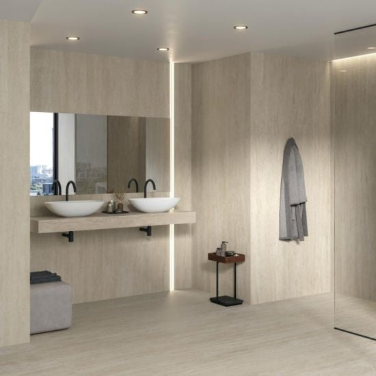 ATLAS CONCORDE - Marvel travertine white 120x120 - Lastra Ceramica
