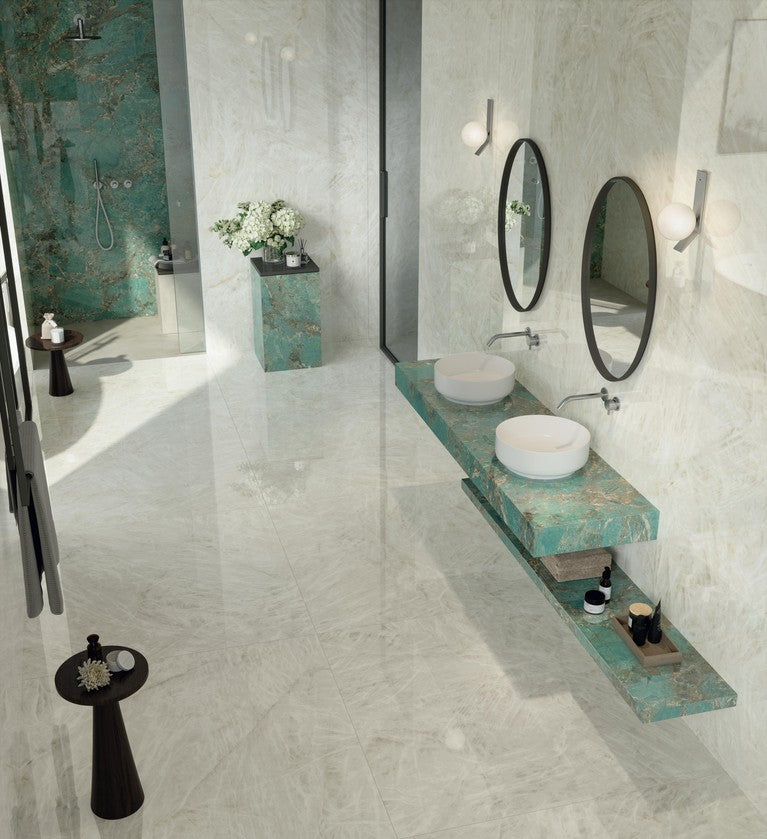 Effetto marmo onice - crystal white matt 60x120