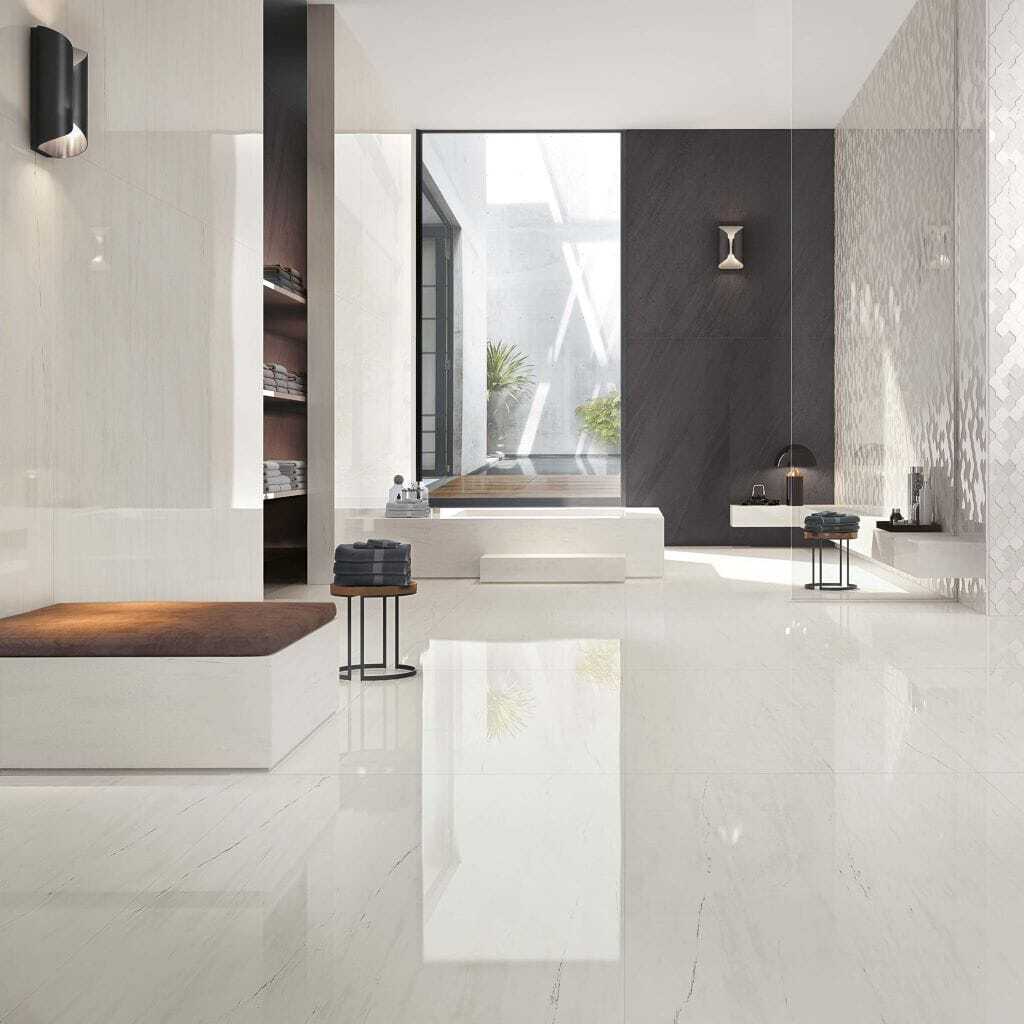 ATLAS CONCORDE - Marvel Stone bianco dolomite 75x150 lappato - Lastra Ceramica