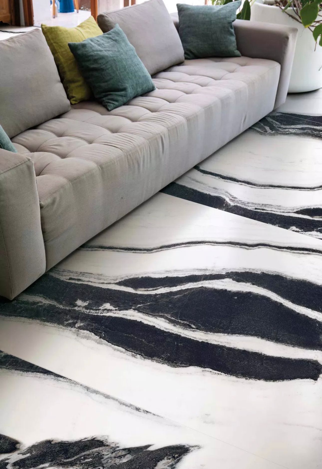 FLORIM - B&w MARBLE WAVE 80x80 - Lastra Ceramica